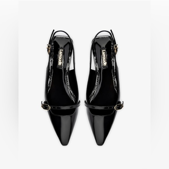 Larroude Ines Flat in Black Patent (Size 8) - Picture 3 of 11